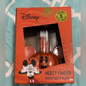 Disney Mickey Mouse Jack-O'Lantern Makeup Brush Set & Holder Box Lunch Exclusive